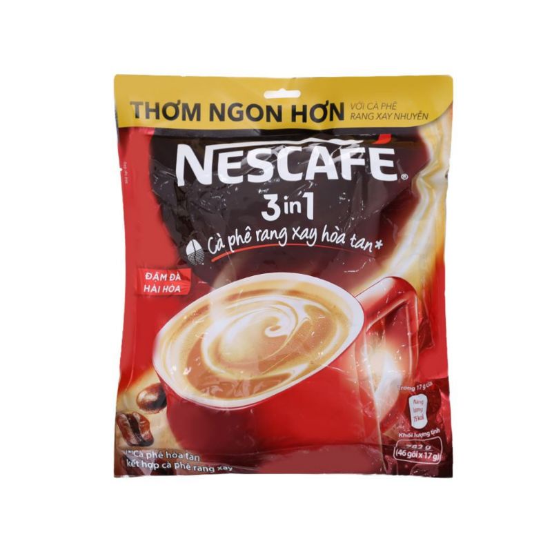 Túi 46 gói Netcafe 3 in 1 đậm đà hài hoà 17 gam