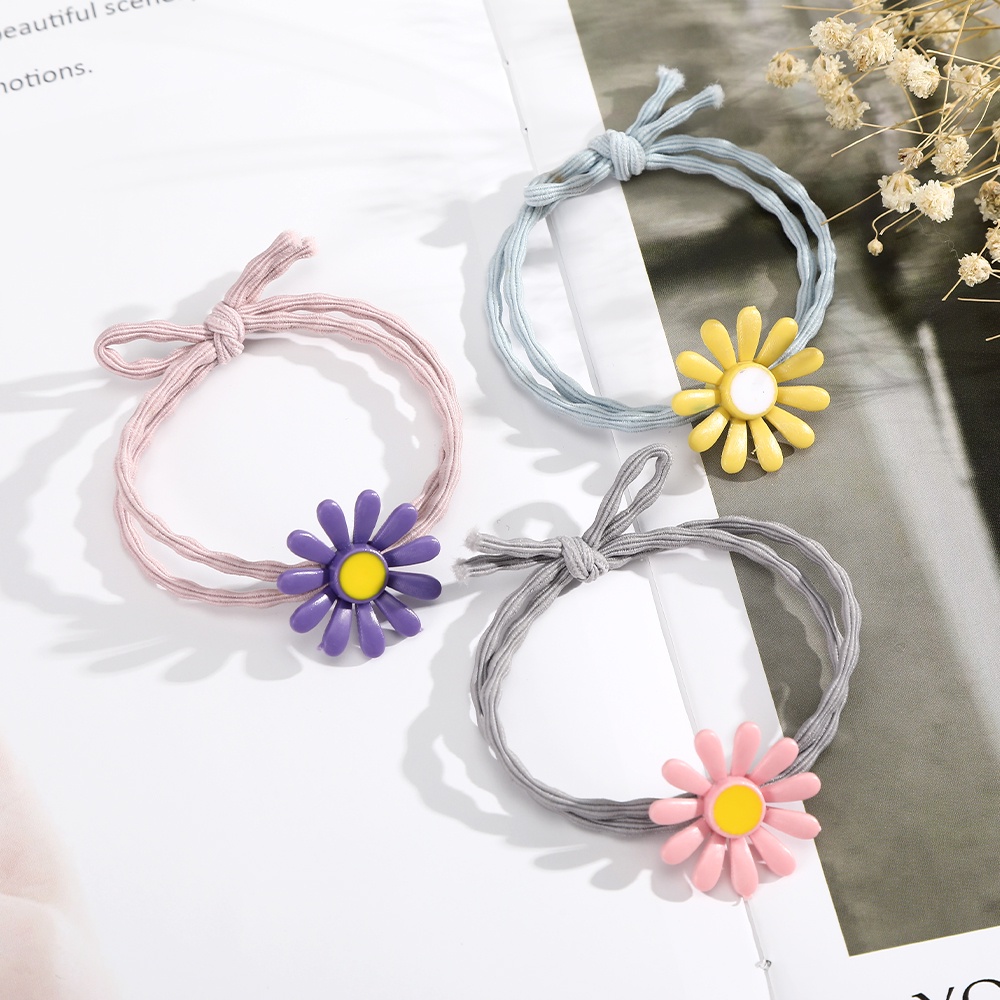 Bộ 10 dây buộc tóc HAIMEIKANG hình hoa cúc dễ thương thời trang cho nữ