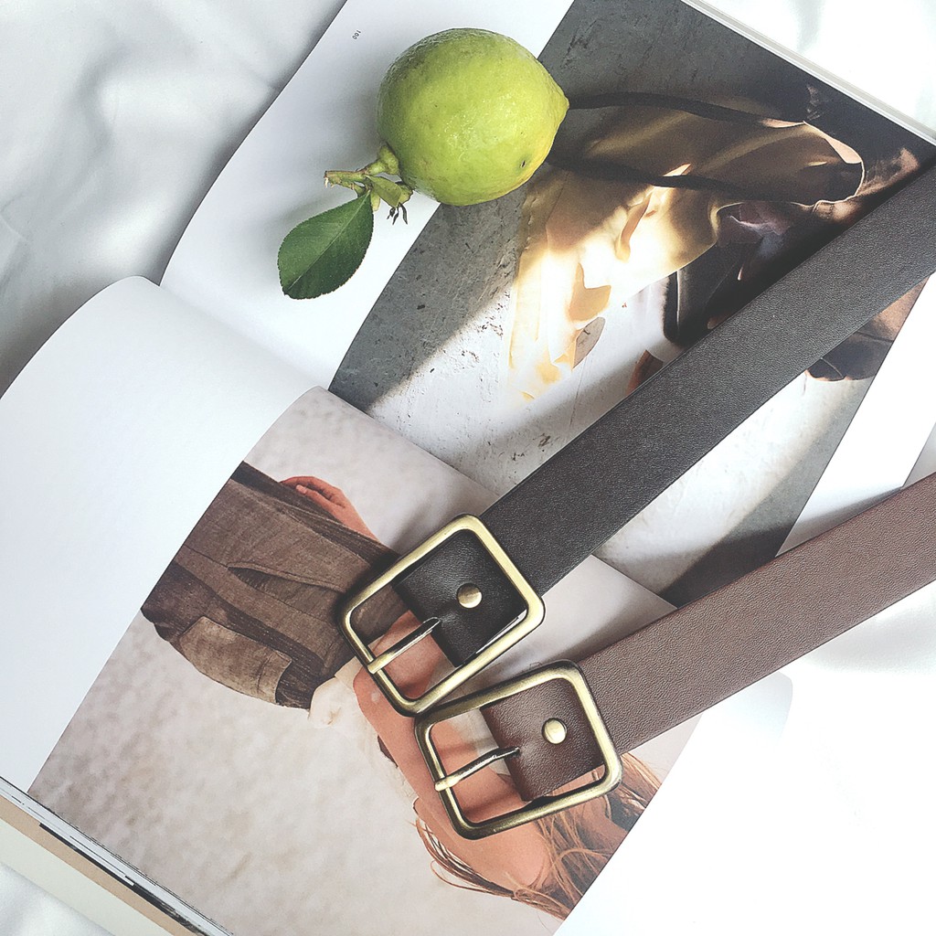 Dây Nịt Khóa Kim Loại Đơn Giản Thời Trang Theo Phong Cách retro Hàn Quốc