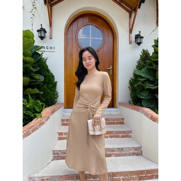 Váy Mely tôn body xếp giúm eo che bụng
