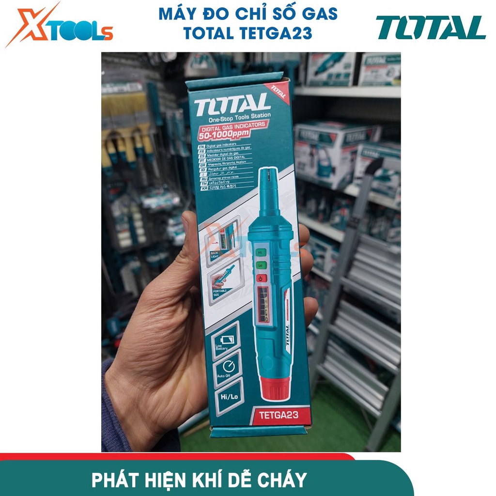 Máy đo chỉ số khí ga kỹ thuật số TOTAL TETGA23 phát hiện khí dễ cháy, phạm vi 50~100ppm, dùng pin AAA -CHÍNH HÃNG-XTOOLS