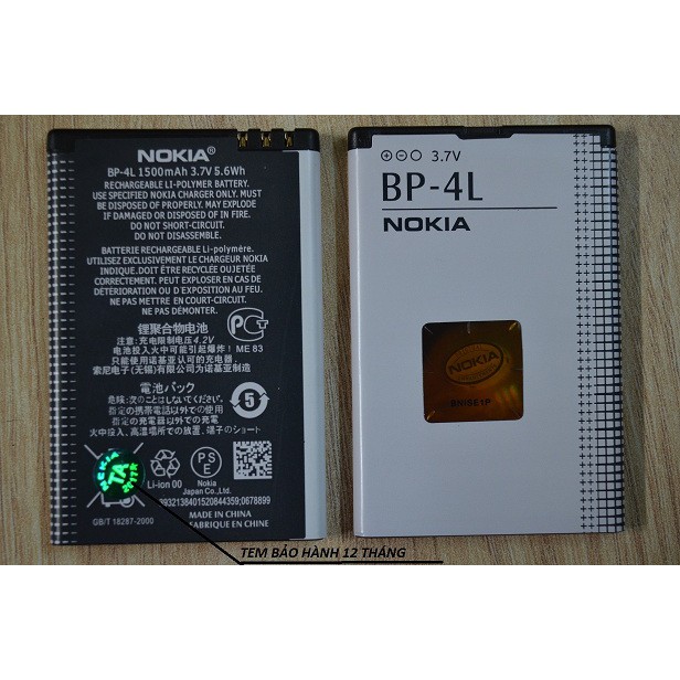 Pin Nokia 4L (Đóng dấu Mộc bảo hành 12 tháng )