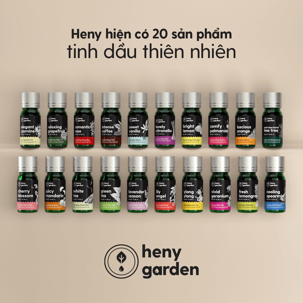 Tinh Dầu Trà Trắng Organic Thiên Nhiên Nguyên Chất Đậm Đặc Xông Thơm Phòng, Làm Nến Thơm HENY GARDEN