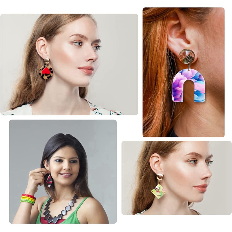 60Pcs Sublimation Blank Earrings, Earrings Heat Transfer, Unfinished Earring with Hooks for DIY Sublimation Accessories