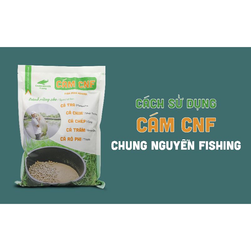 Cám câu cá CNF chính hãng 1kg, chuyên tra, chim, chép, trắm, phi