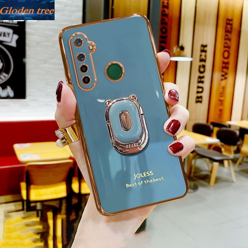 Ốp điện thoại có giá đỡ nữ tính cho OPPO Realme 5 5i 5S 6i