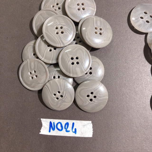 Combo 5 nút áo,khuy áo,cúc áo trắng xám size to N024-N027