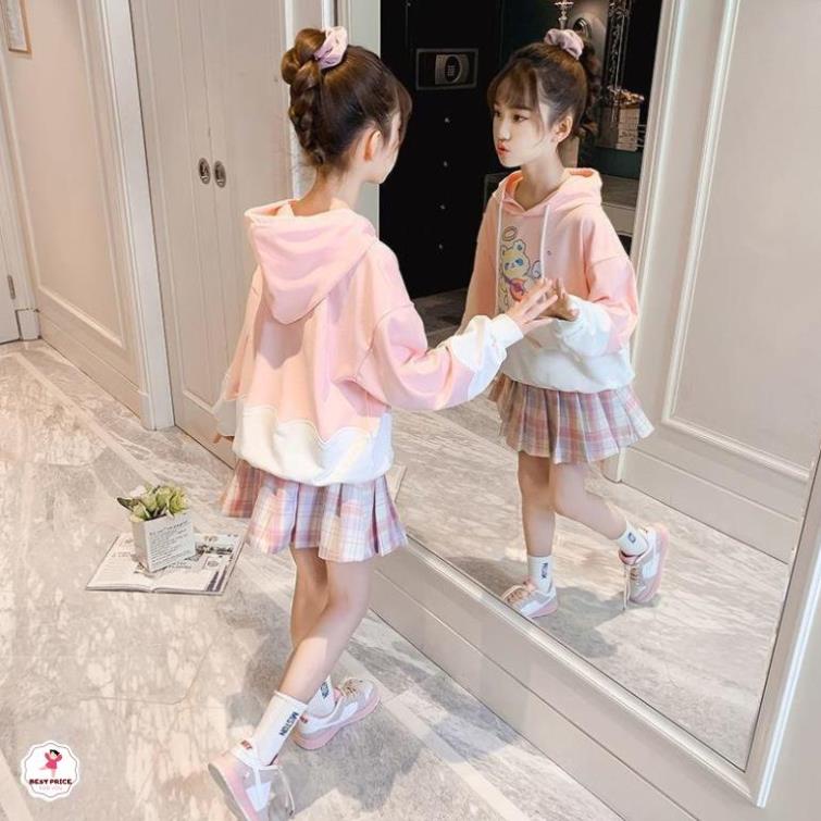 Đầm đẹp cho bé gái lớn 7 8 9 10 11 12 tuổi ☑️ Váy dài tay mùa thu đông cho bé gái mập 25kg 35kg 40kg 45kg