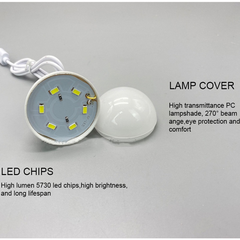 1 Bóng Đèn LED Sạc USB 5W Điện Áp Thấp Mang Đi Cắm Trại/Du Lịch Tiện Dụng