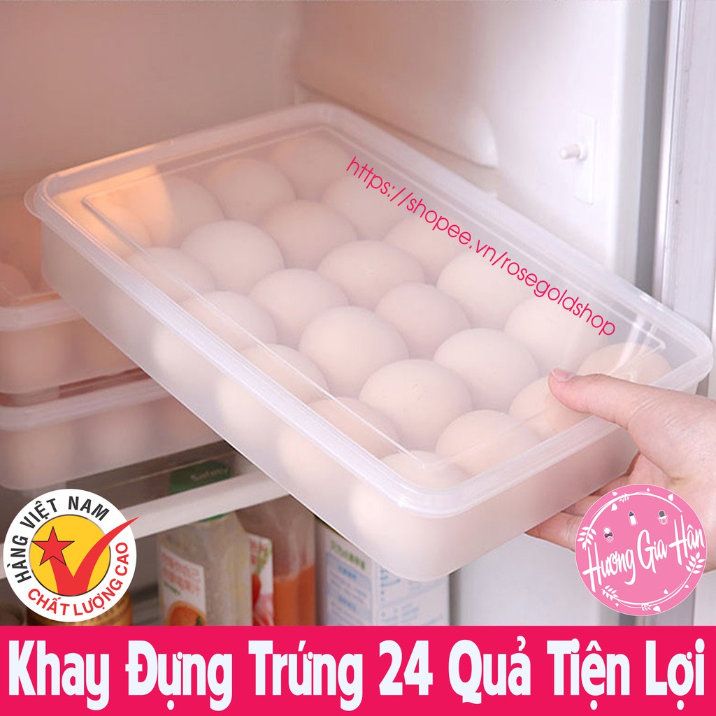 Khay Đựng Trứng 24 Quả Tiện Lợi - Nhựa Việt Nhật - Hàng Việt Nam Chất Lượng Cao