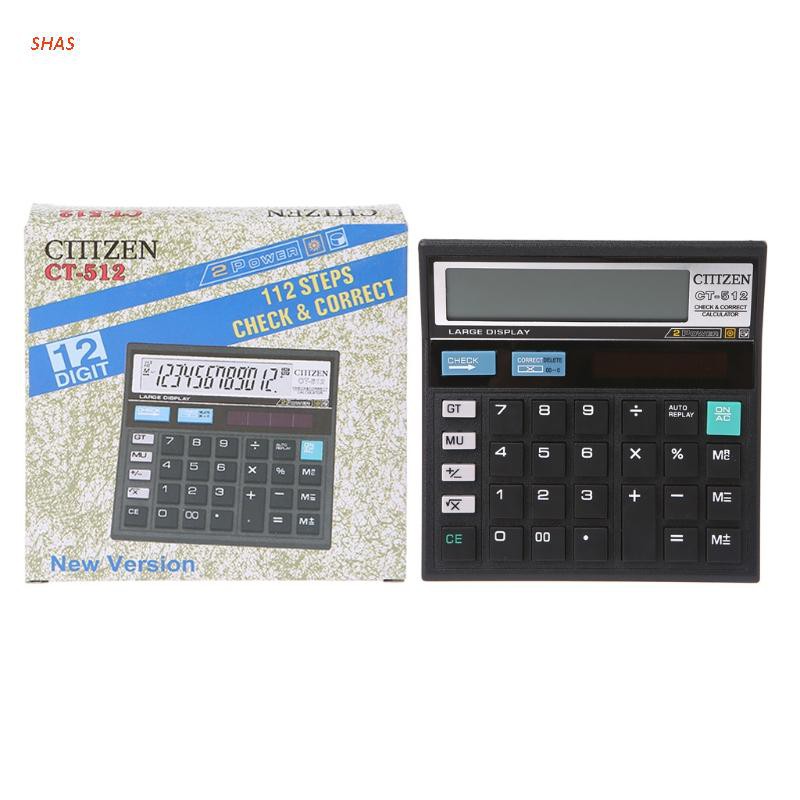 Máy Tính Để Bàn 12 Chữ Số Sử Dụng Năng Lượng Mặt Trời Calculator Ct-512