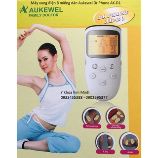 MÁY MASSAGE XUNG ĐIỆN TRỊ LIỆU AUKEWEL  DR PHONE AK-D1 (8 miếng dán)