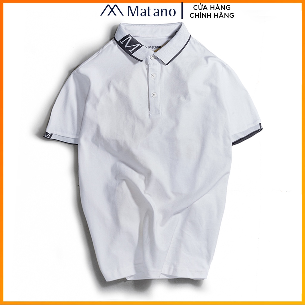 Áo phông polo nam có cổ MATANO - Áo thun nam cổ trụ bẻ, vải cá sấu cotton cao cấp, bo cổ dệt họa tiết M độc quyền 032 | BigBuy360 - bigbuy360.vn