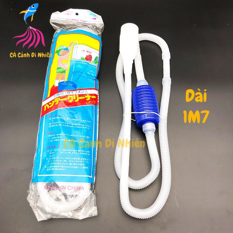 [G03]  Ống bơm tay để hút đáy thay nước hồ cá size 1M7 S026