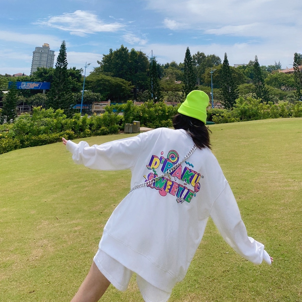 Áo Sweatshirt nỉ tay dài D'BAKU SWEETIE (Tặng kèm túi Tote)