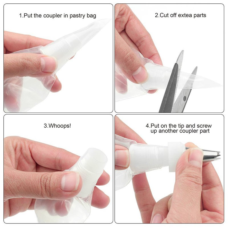 Set 100 Túi Bắt Kem Walfos Dùng Một Lần Dùng Trang Trí Bánh