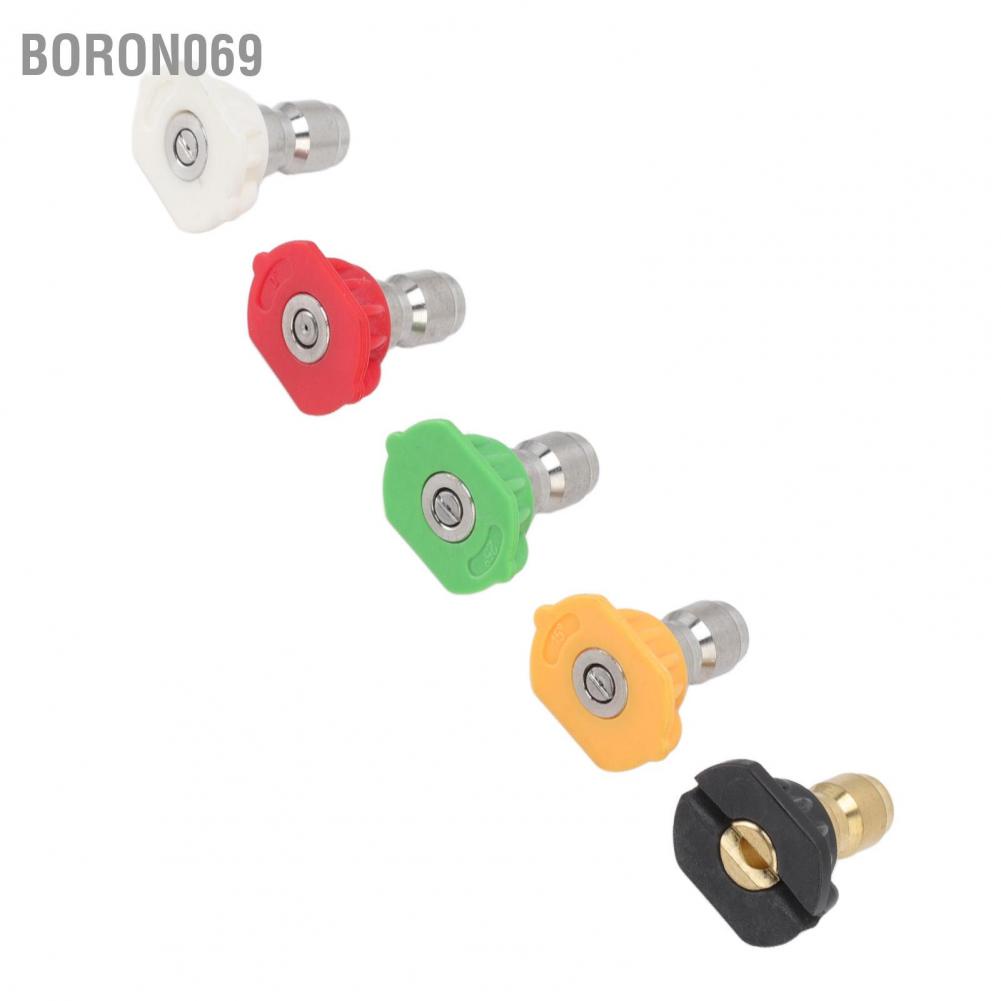 Boron069 Boron069 Vòi phun áp lực 5PCS Máy rửa Hình dạng quạt lớn giặt công suất Mẹo vòi Rửa sạch Bộ dòng phản