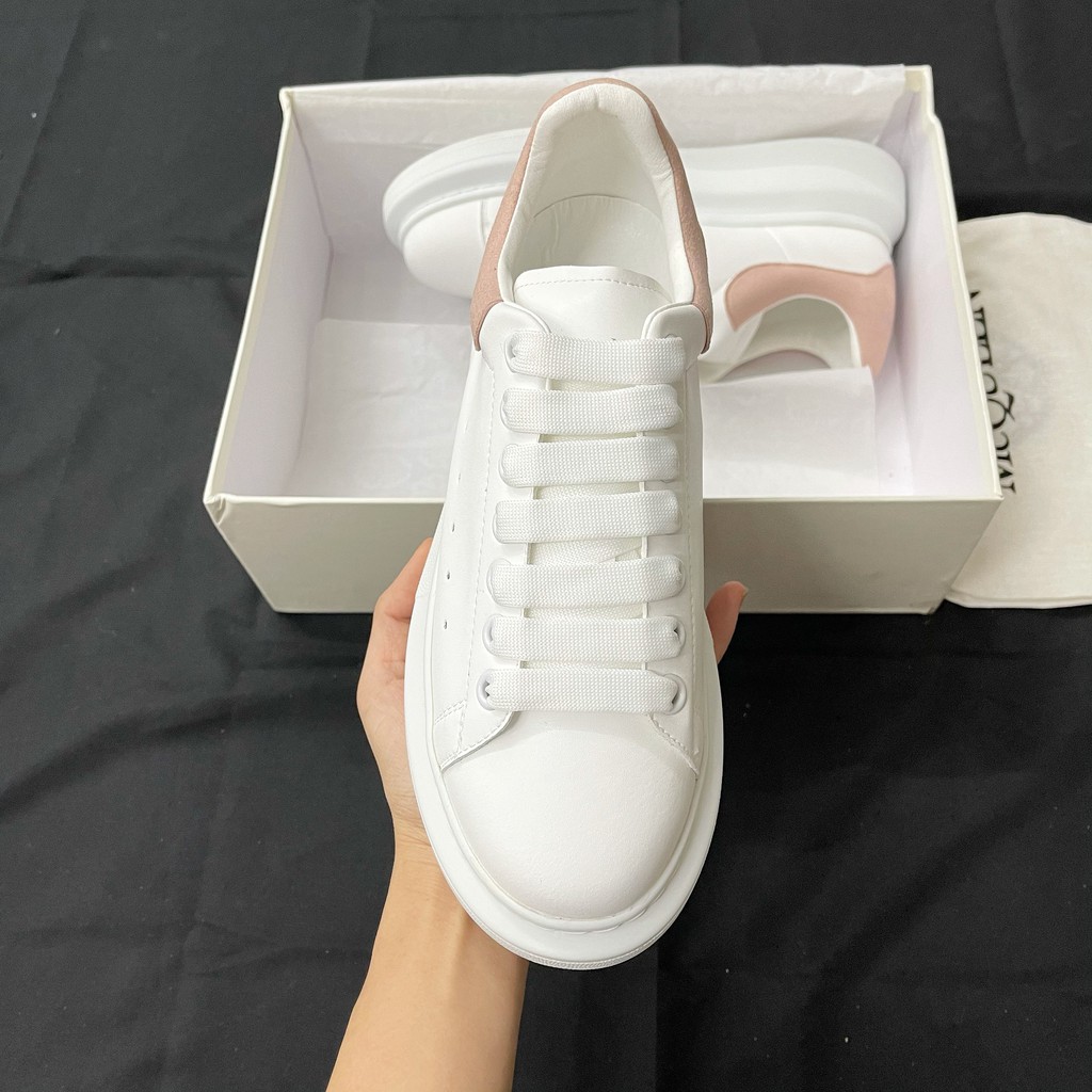 Giày Sneaker McQueen Gót Hồng Full Box Phụ Kiện Freeship
