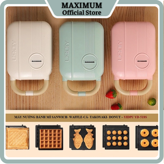 Bộ sản phẩm Máy nướng bánh mì sandwich YIDPU YD-518S chính hãng, siêu tiện ích, đa dạng khay nướng
