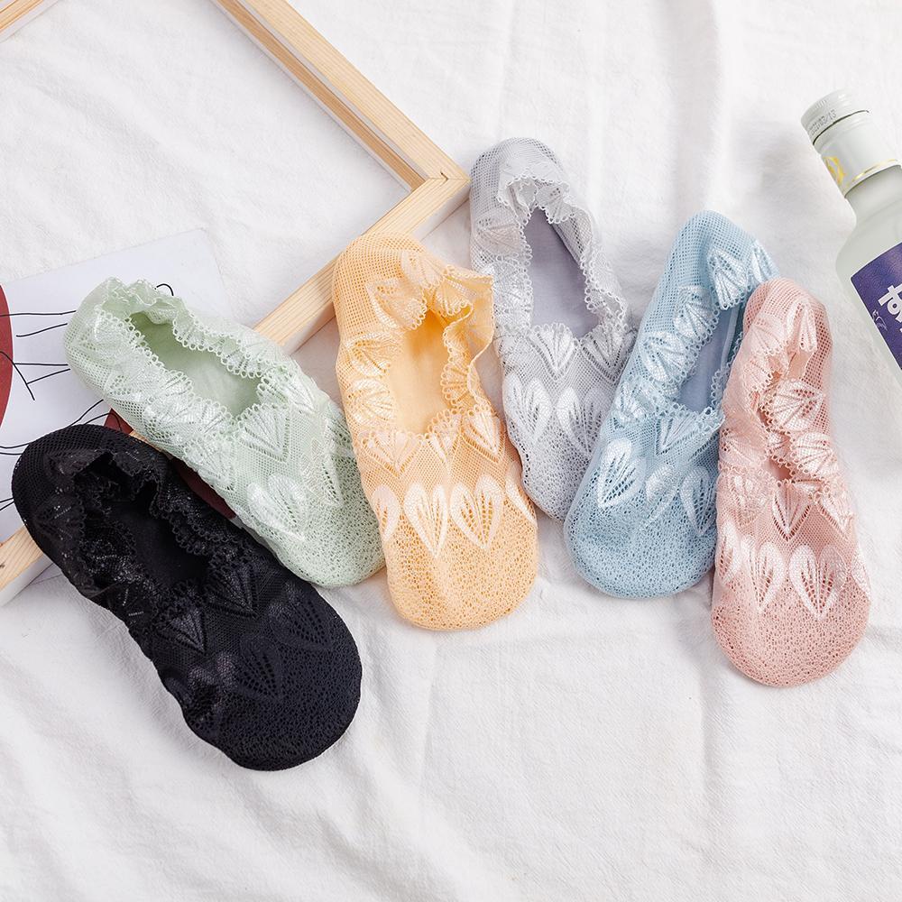 AROMA Vớ Mang Giày Cao Gót Bằng Cotton Màu Sắc Xinh Xắn Dành Cho Nữ