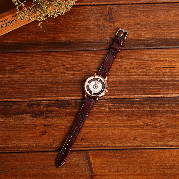 ĐỒNG HỒ NAM NỮ ROSIVGA 1, DÂY DA, MẶT TRÒN, THIẾT KẾ TRỜI TRANG Bán lẻ giá sỉ