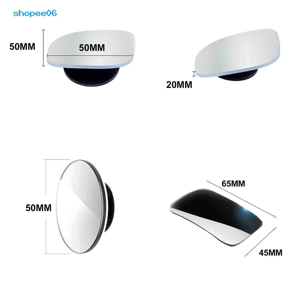 Set 2 Gương Chiếu Hậu Mini Góc Rộng 360 Độ Cho Xe Hơi