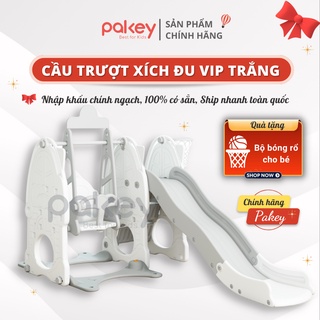 Cầu trượt xích đu siêu cấp PAKEY VIP TRẮNG, chiều dài 2m1, hàng xuất Nhật chuẩn đẹp