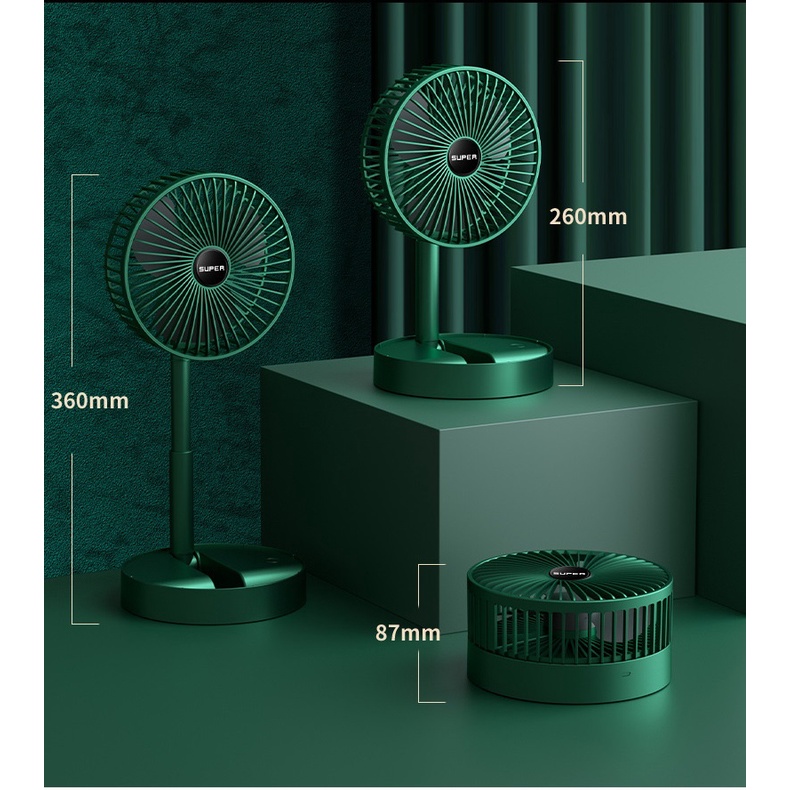 Quạt Để Bàn Sạc Điện Mini 3 Cấp Độ Gió Thích Hợp Văn Phòng Bàn Làm Việc - Xua Tan Cái Nóng Mùa Hè - GD229