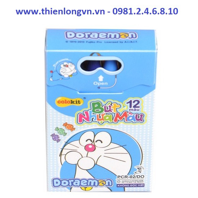 Bút nhựa 12 màu Colokit Doraemon PCR-02/DO
