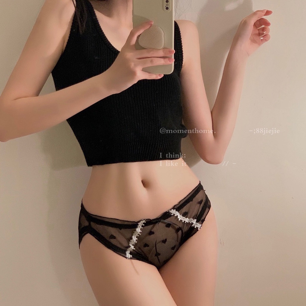 Quần Lót Nữ Ren Sexy Sao xuyên thấu cao cấp đính nơ hai bên quyến rũ PASANAN039 | BigBuy360 - bigbuy360.vn