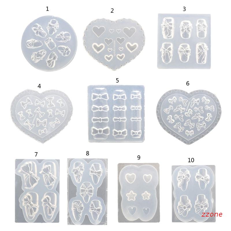 Khuôn tạo hình nơ 3D mini trang trí móng tay nghệ thuật