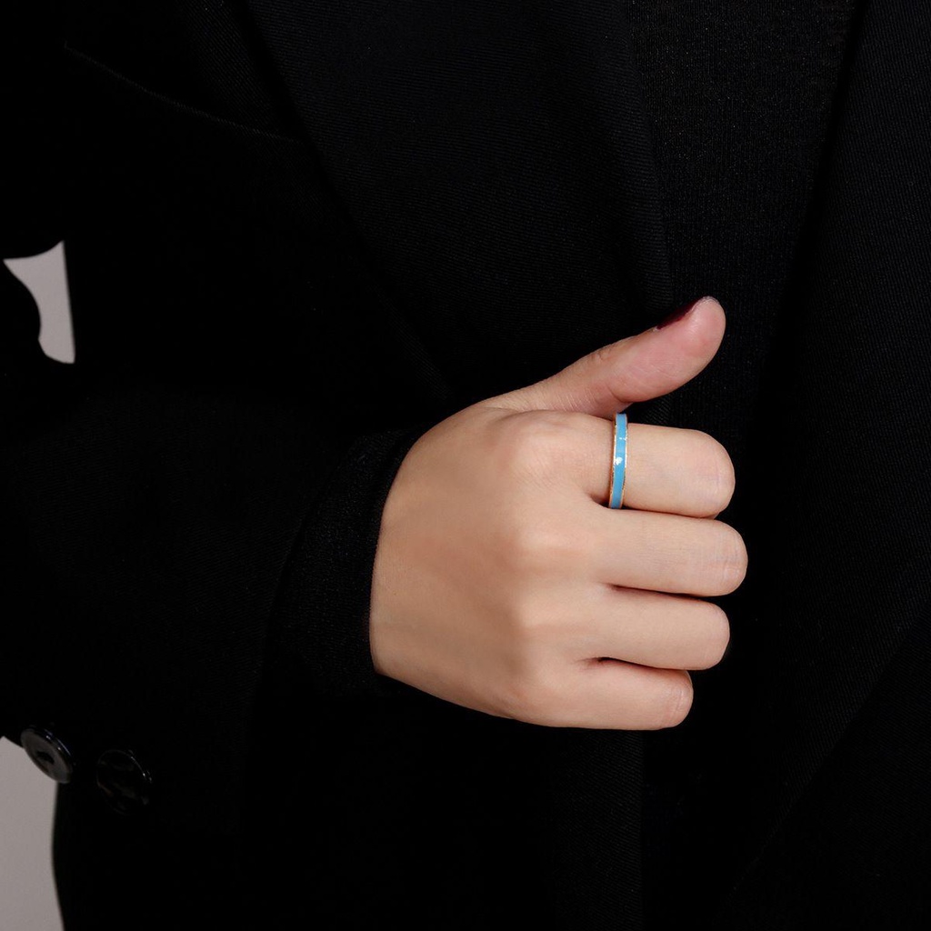 Nhẫn Tròn Họa Tiết Tranh Sơn Dầu Nhiều Màu Sắc Phong Cách Cổ Điển Cho Nữ