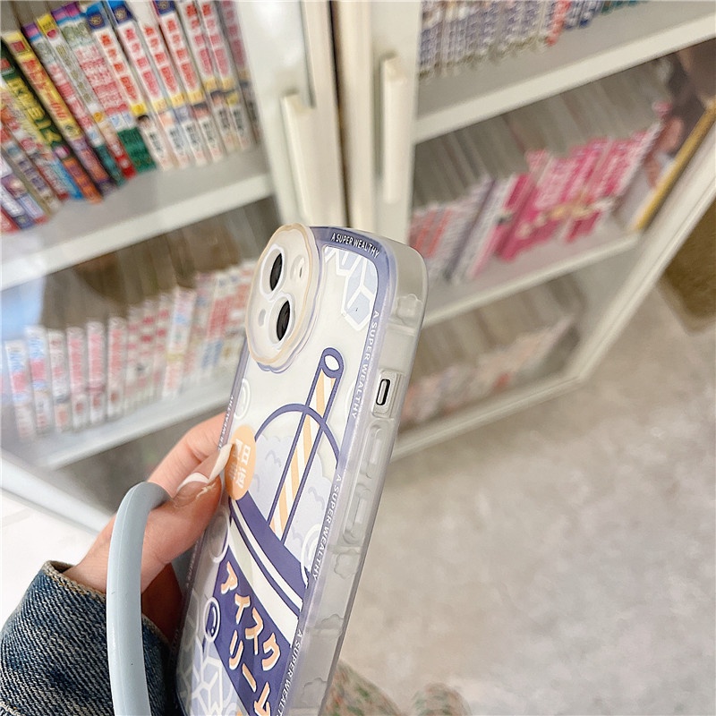 Ốp lưng iphone Ốp Điện Thoại Silicon Gắn Dây Đeo Thời Trang Cho iPhone12 14pro XR 78p/X/XR/ Promax/Mini Dinuo case