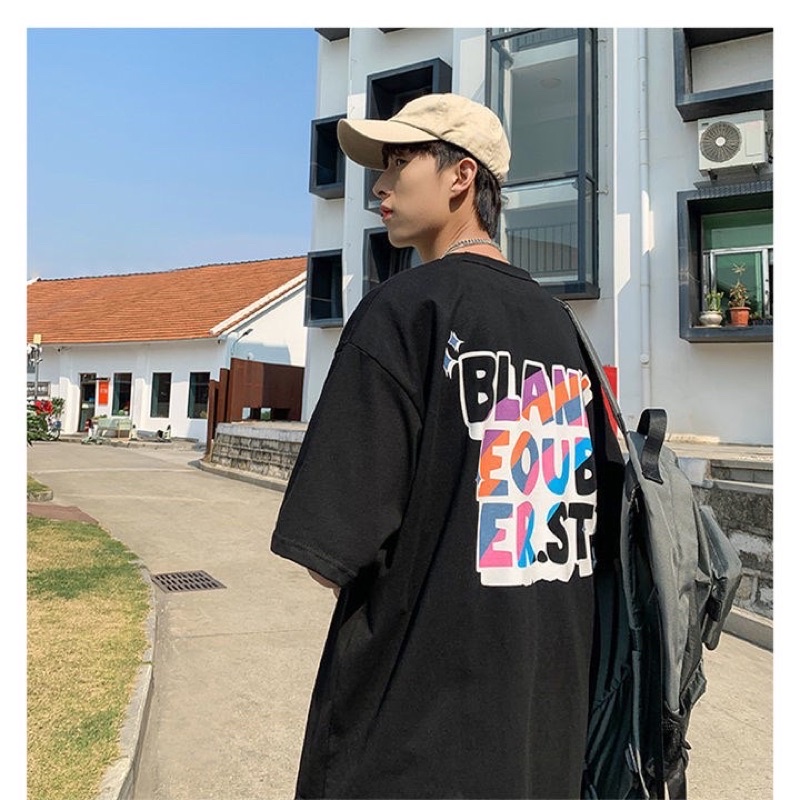 Áo thun tay lỡ nam nữ, áo phông unisex form rộng chất cotton mát mịn thấm hút mồ hôi in hình BU | BigBuy360 - bigbuy360.vn