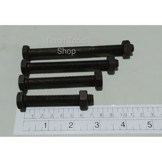 Bu Long M10x70mm, 80mm, 100mm, 120mm Thép Đen Tốt