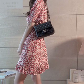 Đầm hoa đuôi dập ly
