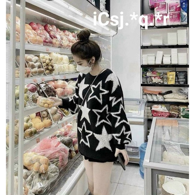 Hàng nhập QC💥Áo len ngôi sao QC tay dài siêu hot