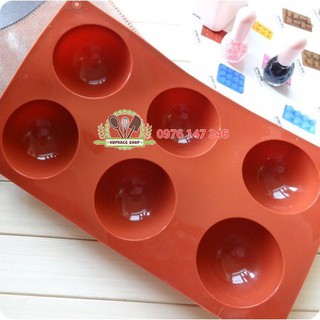 Khuôn silicon 6 lỗ bán nguyệt lớn