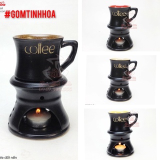 Bếp đun cafe gốm sứ dáng cốc eo Gốm sứ Bát Tràng