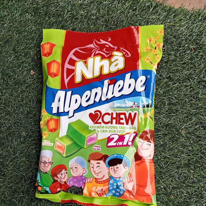 Kẹo Alpenliebe hồng trà +2chew hương dâu &amp; dưa hấu+kẹo béo+muối ớt