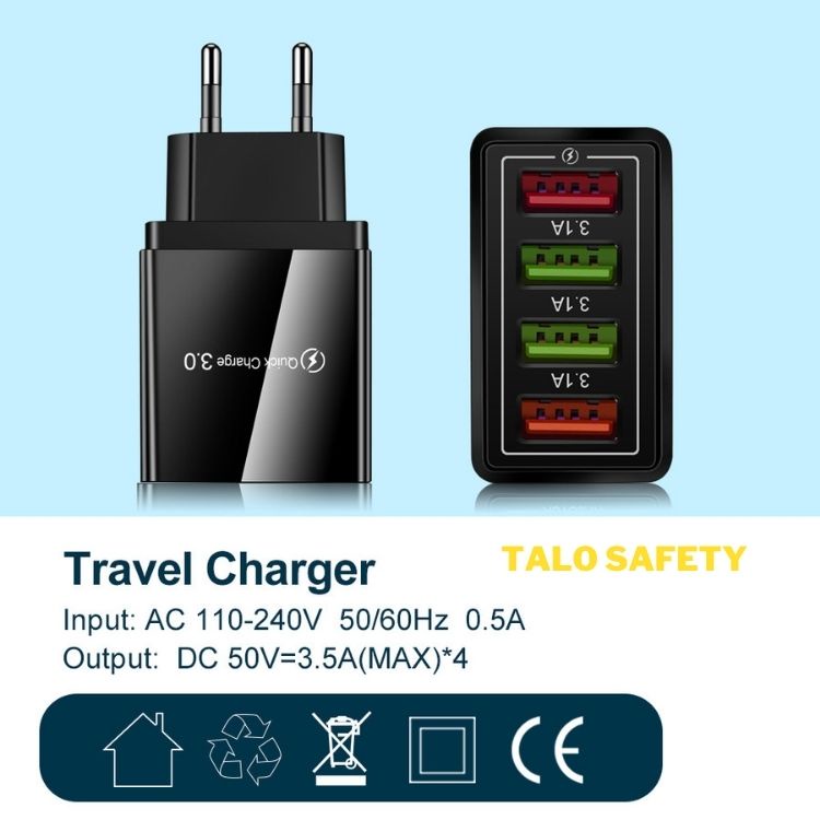 Củ sạc nhanh cho điện thoại, đèn pin siêu sáng QC 3.0