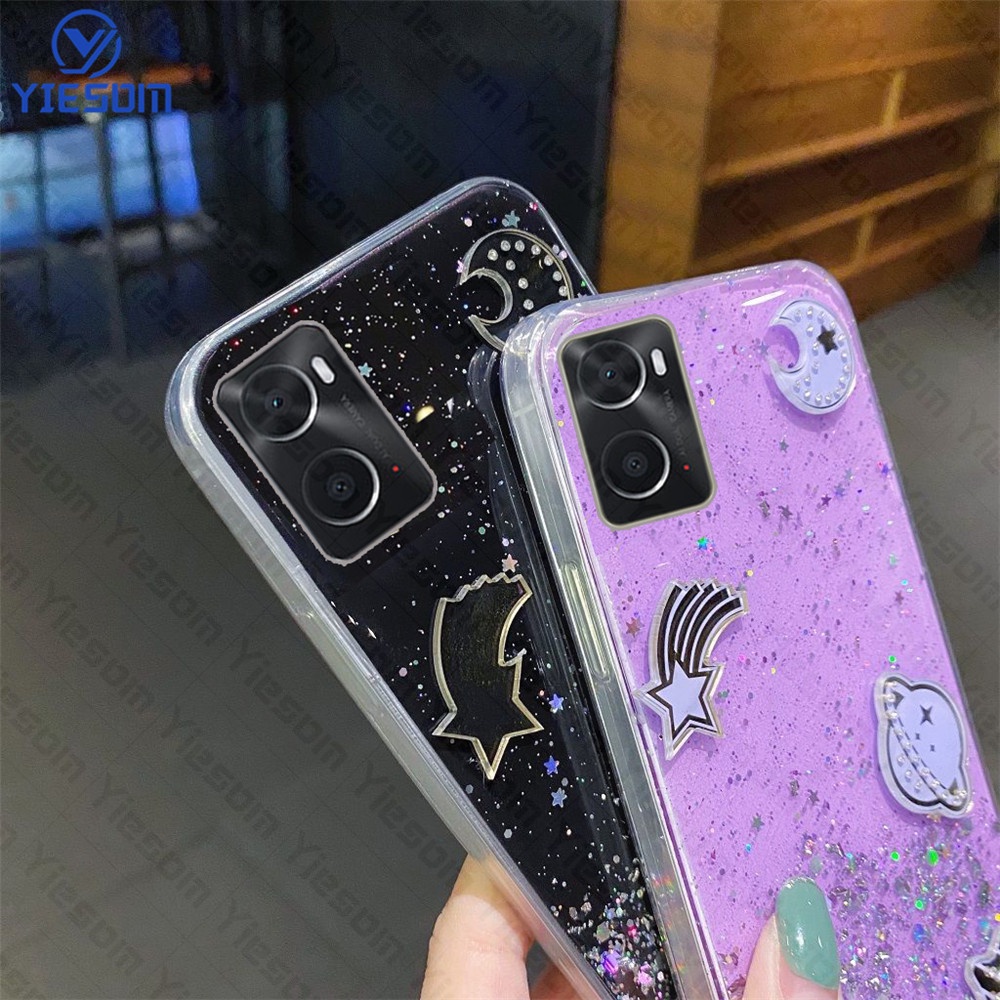 Ốp Điện Thoại Silicon Mềm Trong Suốt Lấp Lánh Sang Trọng Cho Oppo A76 A95 A74 A94 A93 A54 4G A16 A16K A15 A15S A53 A33 2020 F19 F17 Pro