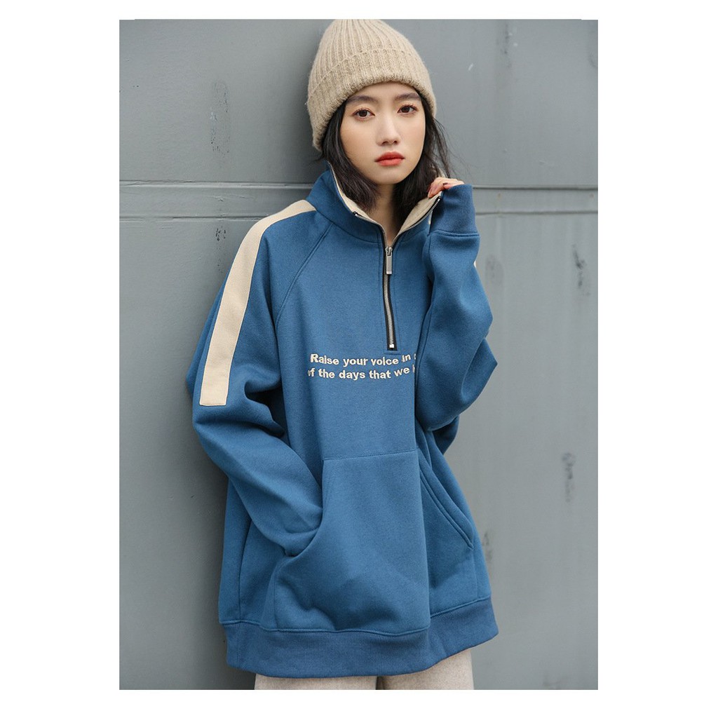Áo Hoodie Dây kéo 053 Đen