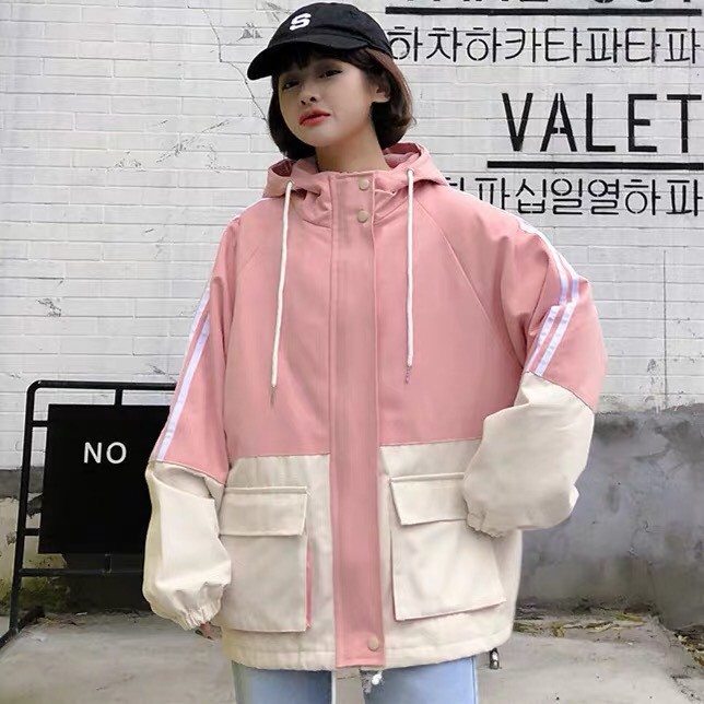 [Video+Ảnh Thật] Áo Khoác Dù Unisex Form Rộng Túi Hộp, Nam Nữ Ulzzang AK88 TD Fashion