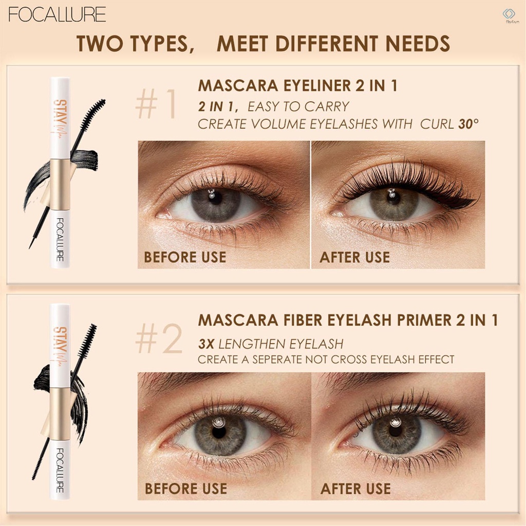 Mascara FOCALLURE 2 trong 1 chống thấm nước và mồ hôi lâu trôi
 | BigBuy360 - bigbuy360.vn
