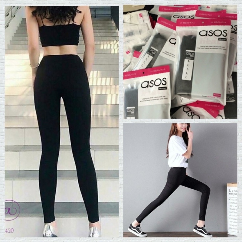 Quần legging nâng mông asos, quần ôm dáng chất cotton co giãn 4 chiều loại 1 (079)