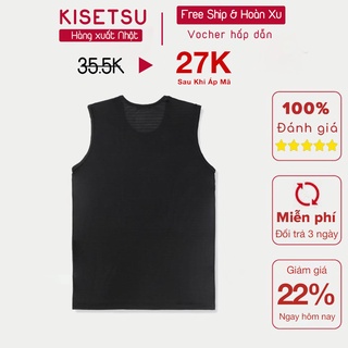 Áo thun ba lỗ KISETSU 3 lỗ nam 2 màu trắng đen đẹp, chất Polyester chính hãng xuất khẩu Nhật trẻ trung hiện đại