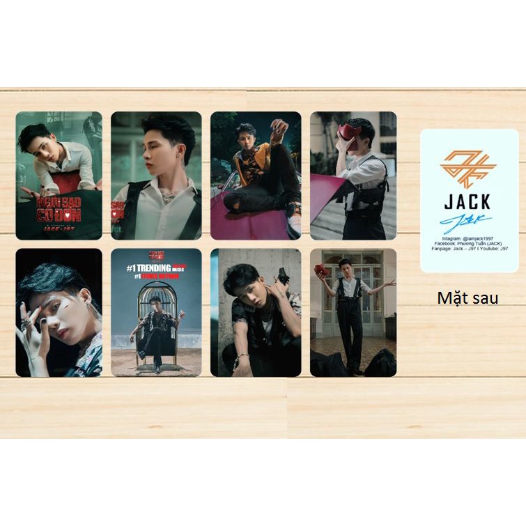 sét 8 card bo góc JACK J97 MV " Ngôi sao cô đơn" 2 mặt chữ ký