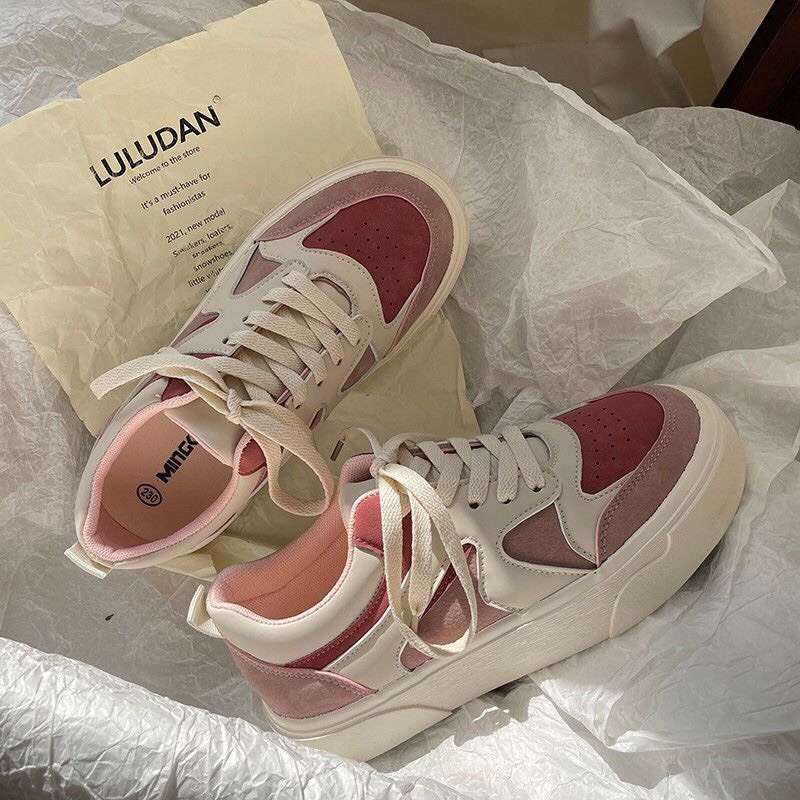 Giày thể thao nữ sneaker màu xanh phong cách cá tính hàng Quảng Châu