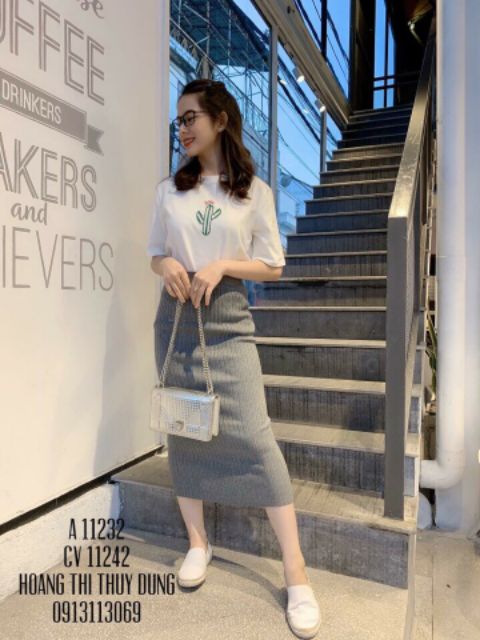 Chân váy len xẻ sau hot hit [Quảng Châu ] [ Ảnh Thật ] | BigBuy360 - bigbuy360.vn